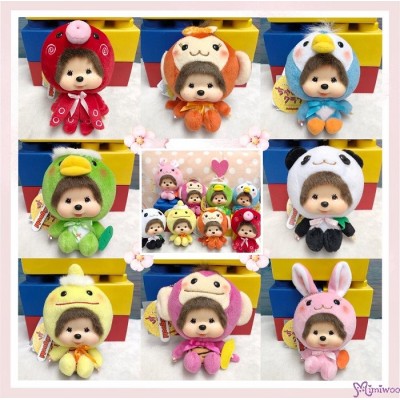 220570set Big Head Monchhichi x Chamekko Keychain Octopus Panda Monkey Bunny (Set of 8pcs) ~ LAST